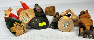 Collection of Carved Wooden Dolls