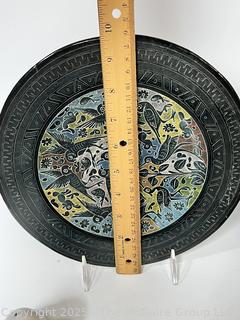 Decorative Items Including Russian Zhostovo Toleware Tray and Russian Lacquer Box