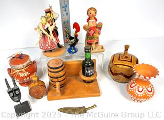 Collection of Travel Souvenir Figurines and Decor