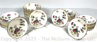 Set of Fine Porcelain Butter Plates and Fruit Bowls in Wedgwood Cuckoo Pattern
