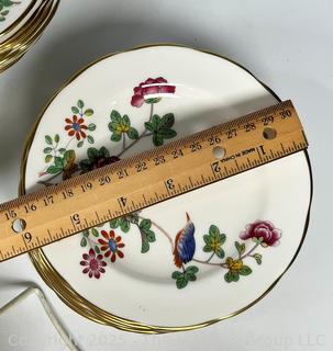 Set of Fine Porcelain Butter Plates and Fruit Bowls in Wedgwood Cuckoo Pattern