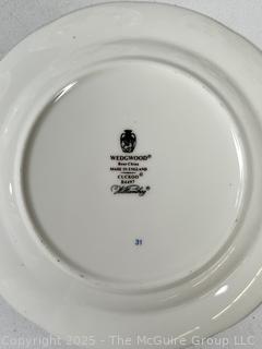 Set of Fine Porcelain Butter Plates and Fruit Bowls in Wedgwood Cuckoo Pattern