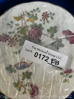 Set of Fine Porcelain Butter Plates and Fruit Bowls in Wedgwood Cuckoo Pattern
