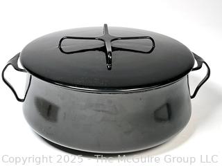 Large (11.5") Black Mid Century Dansk Enamel Cast Iron Kobenstyle IHQ Pot with Lid