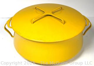 Large (11.5") Yellow Mid Century Dansk Enamel Cast Iron Kobenstyle IHQ Pot with Lid