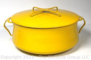Large (11.5") Yellow Mid Century Dansk Enamel Cast Iron Kobenstyle IHQ Pot with Lid