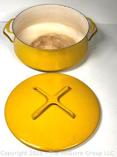 Large (11.5") Yellow Mid Century Dansk Enamel Cast Iron Kobenstyle IHQ Pot with Lid