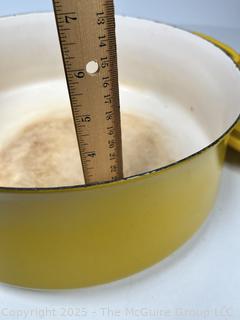 Large (11.5") Yellow Mid Century Dansk Enamel Cast Iron Kobenstyle IHQ Pot with Lid