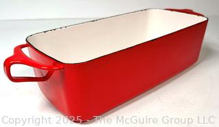 Red Mid Century Dansk Enamel Cast Iron Kobenstyle IHQ Loaf Pan