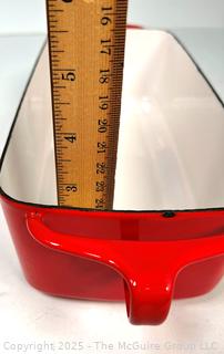 Red Mid Century Dansk Enamel Cast Iron Kobenstyle IHQ Loaf Pan