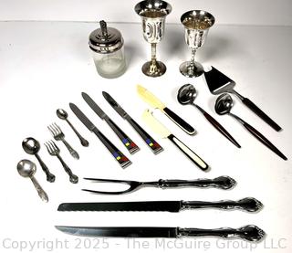Group of Silver Plate Items Including Kirk Stieff Mondrain Knives