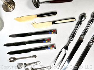 Group of Silver Plate Items Including Kirk Stieff Mondrain Knives