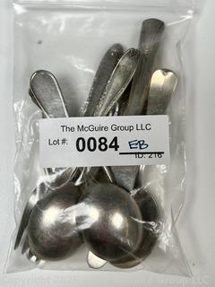 Sterling Silver Spoons and Wishbone Sugar Tongs