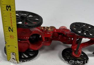 Antique Cast Iron Fire Wagon Toy With Driver