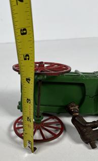 Antique Cast Iron Hay Wagon Toy With Driver