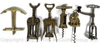 Collection of Antique Solid Brass Corkscrews