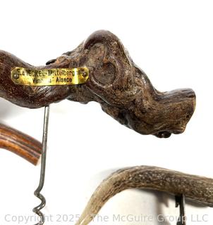 Collection of European Stag Horn and Grapevine Handled Corkscrews  