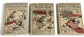 Three (3) 1916 Thornton Burgess Children's Books
