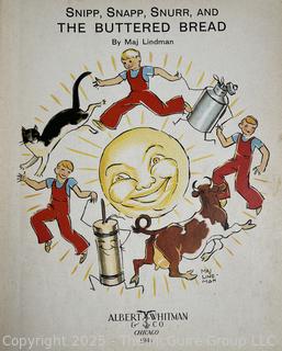 Two (2) Children's Books Snipp, Snapp Snurr by Maj Lindman circa 1940's