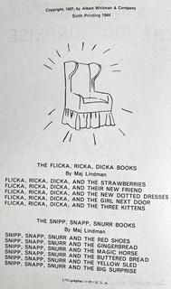 Two (2) Children's Books Snipp, Snapp Snurr by Maj Lindman circa 1940's