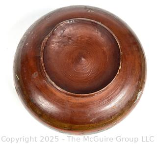 Antique Painted Treen Bowl from Sweden