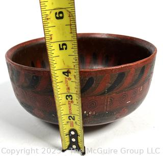 Antique Painted Treen Bowl from Sweden