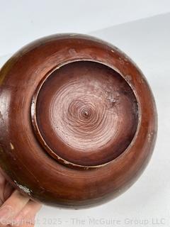 Antique Painted Treen Bowl from Sweden