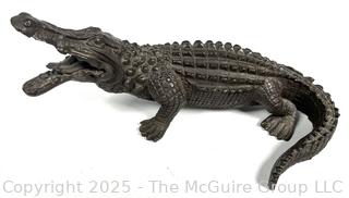 Cast Iron Alligator (Note: Very End of Tail Broken Off)