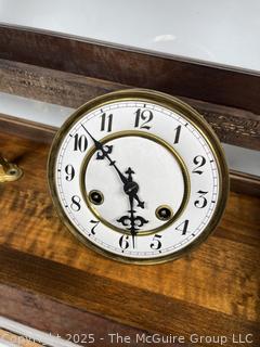 Victorian German Made Junghans Model I-B19 Wall Clock in Working Condition, with Key