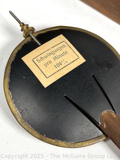 Victorian German Made Junghans Model I-B19 Wall Clock in Working Condition, with Key