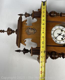 Victorian German Made Junghans Model I-B19 Wall Clock in Working Condition, with Key