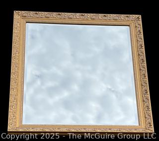Giltwood Framed Wall Mirror. Beveled Glass