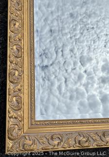Giltwood Framed Wall Mirror. Beveled Glass