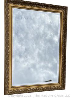 Giltwood Framed Wall Mirror Beveled