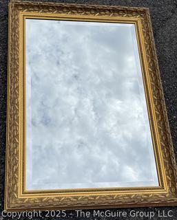 Giltwood Framed Wall Mirror Beveled