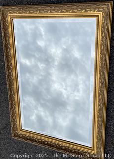 Giltwood Framed Wall Mirror Beveled
