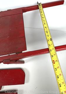 Antique Child Size Red Painted Wheel Barrow Toy Made by Paris Mfg, South Paris,
ME