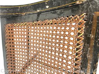 Two (2) Original Ebonized and Gilt Painted Alexandria VA Side Chairs with Restored Cane Seats circa 1835