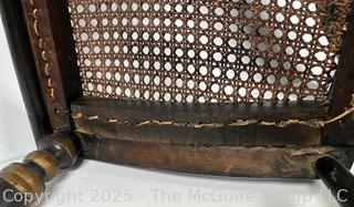Two (2) Original Ebonized and Gilt Painted Alexandria VA Side Chairs with Restored Cane Seats circa 1835