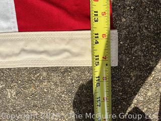 Large Valley Forge Best 100% Cotton Bunting Stitched American Flag. 115" x 58"