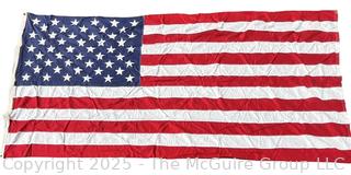 Large Valley Forge Best 100% Cotton Bunting Stitched American Flag. 115" x 58"