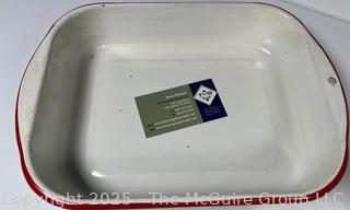 Four (4) Enamel Coated Baking Pans
