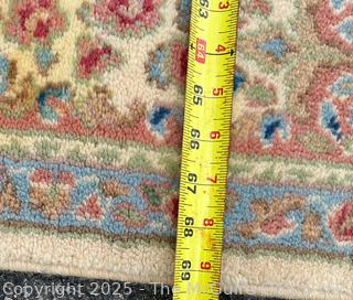 Karastan Kirman Oriental Wool Rug Blue on Beige Ground. 69" x 115"
