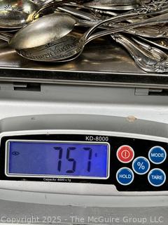 Grouping of Flatware. 696 Grams Sterling & 61 Grams Coin Silver 