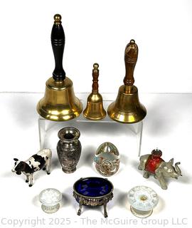 Hand Bells, Paperweight, Salt Cellar, Glass Knobs and More