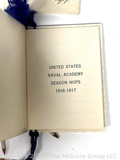Six (6) 1916 United States Naval Academy Season Hops Dance Cards