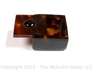 Small Carved Shell Box. 1.25" x 1.25" x .75"