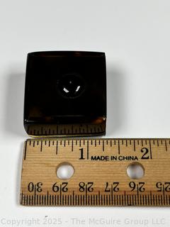 Small Carved Shell Box. 1.25" x 1.25" x .75"