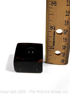 Small Carved Shell Box. 1.25" x 1.25" x .75"
