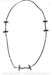 Sterling Silver Dragon Fly Chain Necklace.  23"
